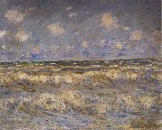 Claude Monet Rough Sea oil painting artist